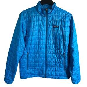 Patagonia Nano Puff Jacket Mens M Blue Primaloft Lightweight Insulated Coat